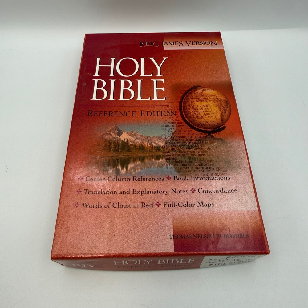 Thomas Nelson KJV Holy Bible Reference Edition Burgundy Genuine Leather 2006BG